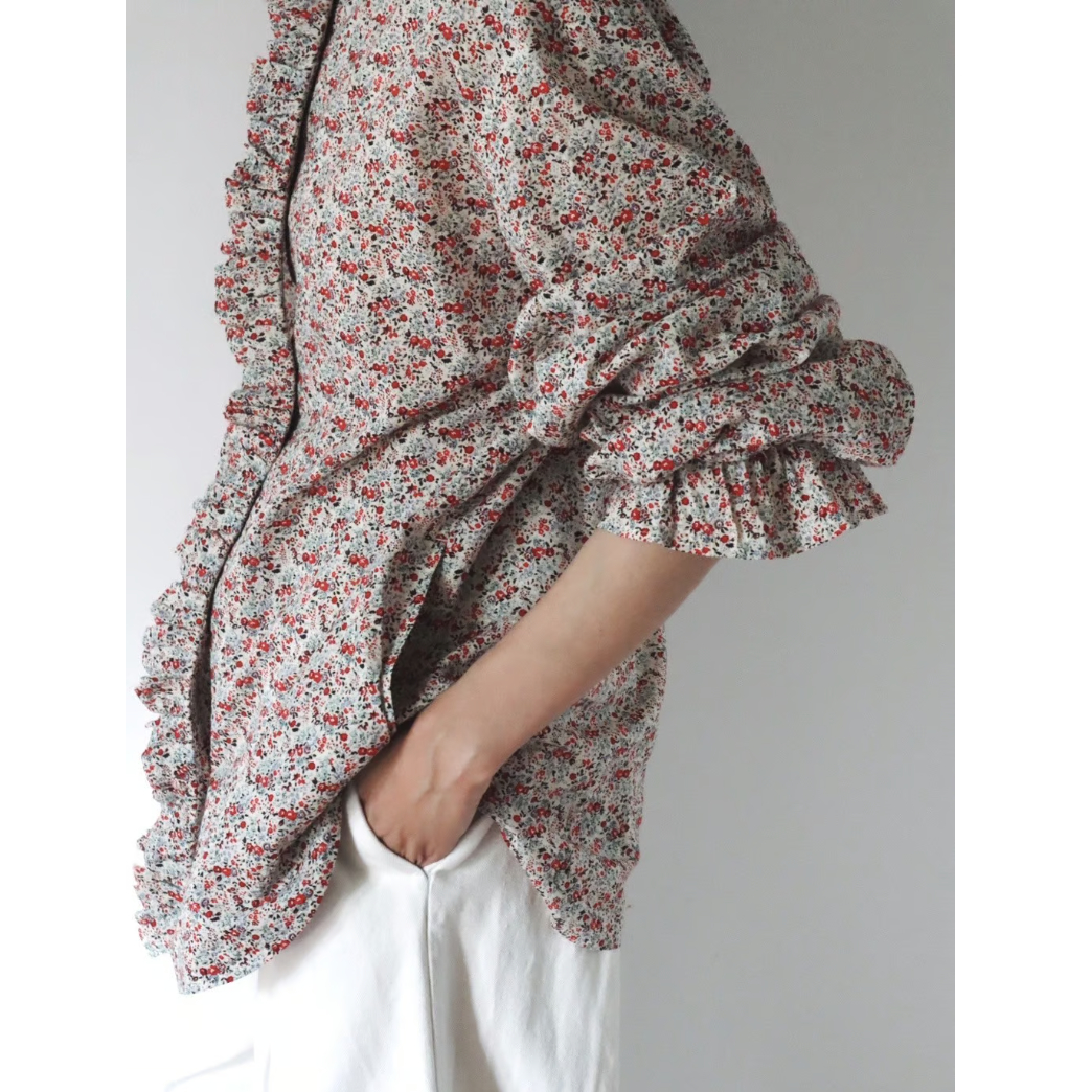 LEI BLOUSE / RED FLOWER | fofofofa