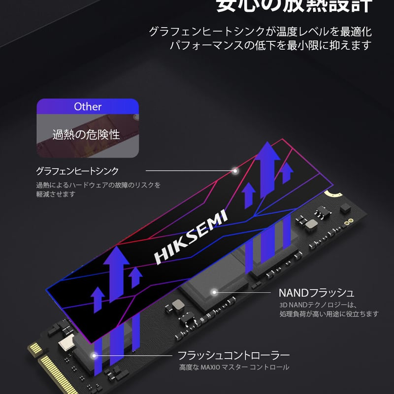 HIKSEMI(ハイクセミ) FUTURE 内蔵SSD NVMe PCIe Gen 4×4 P