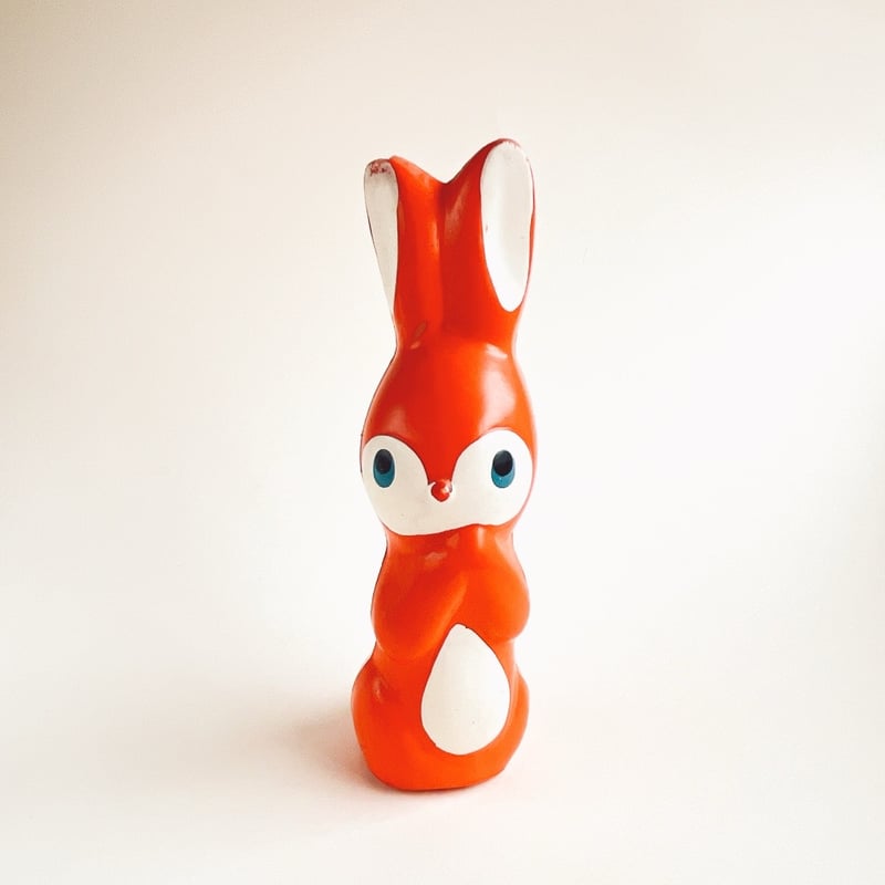 チェコ ニクロヴァー ソフビ人形 うさぎ 1970年代 高さ16cm | こぐま舎