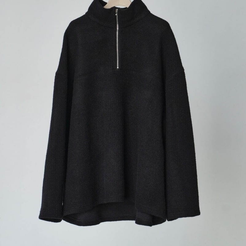 WOOL HARF ZIP PULLOVER | niki