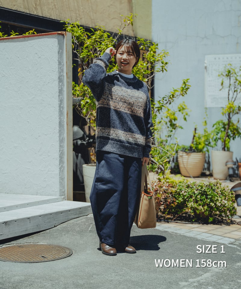 68 Fair isle pattern jacquard knit (Green) |