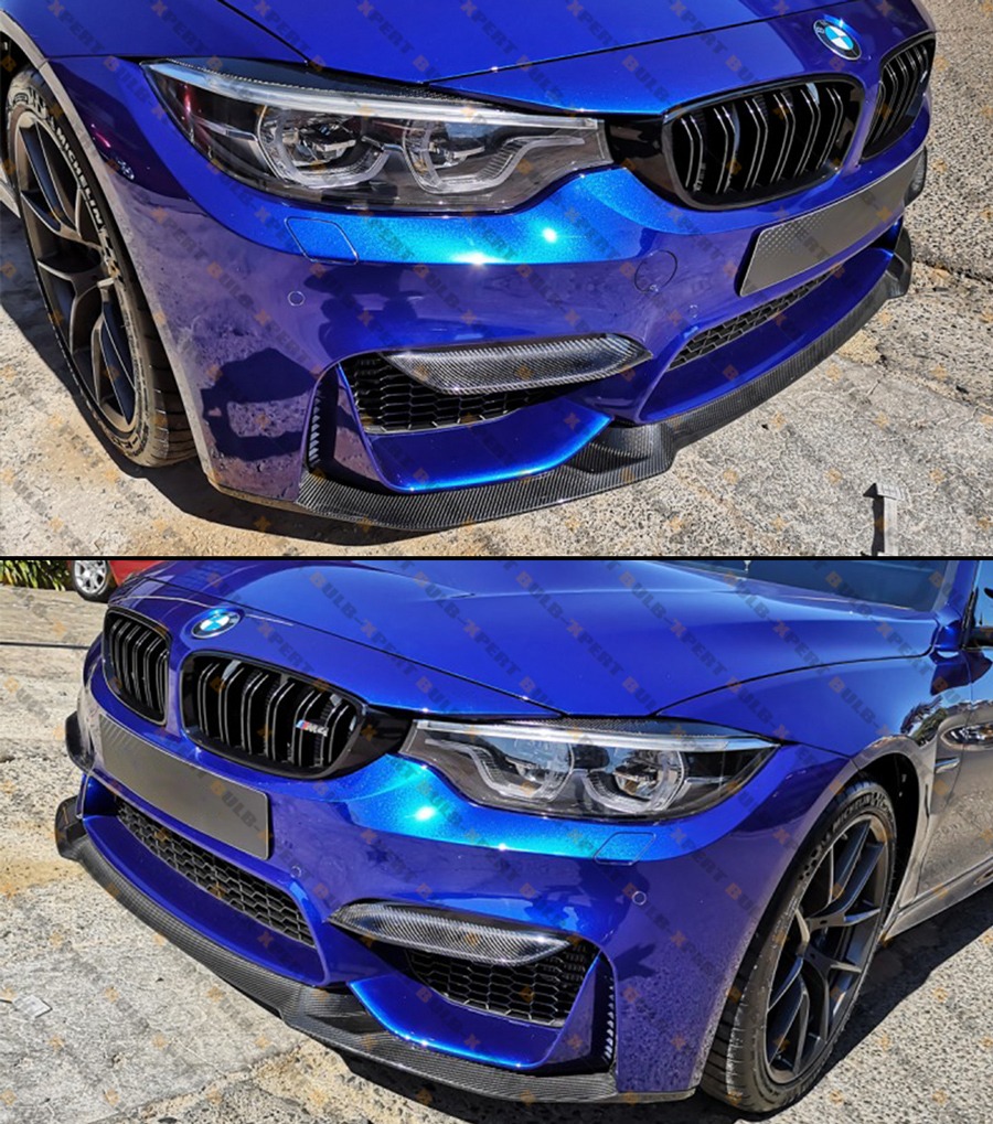 FOR 15-19 BMW F80 M3 F82 F83 M4 V2 DRY CARBON FIBER FRONT BUMPER