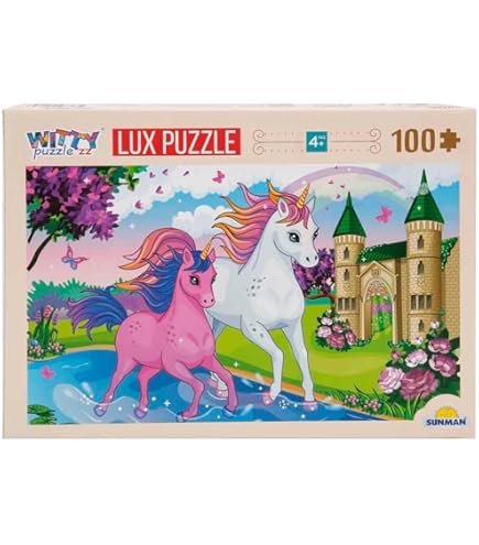 100 Parça Puzzle: Unicorn ve Prenses : Amazon.com.tr: Oyuncak
