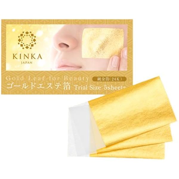Amazon.co.jp: 金箔 美肌 エステティック ゴールド 24K-10枚入 日本製