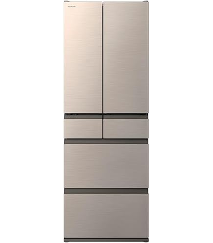 Amazon | 日立 冷蔵庫 幅65cm 520L クリスタルシャンパン R-HW52N XN 6