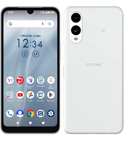 Amazon | SIMフリー arrows We FCG01 ホワイト AU スマートフォン本体