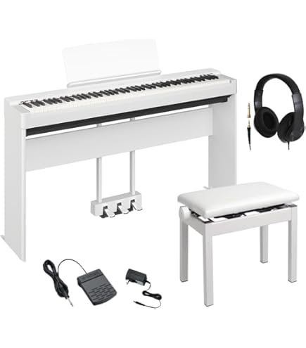Amazon | YAMAHA P-525WH ホワイト 電子ピアノ 88鍵盤 専用スタンド