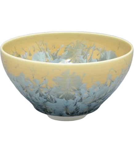 Amazon｜京焼 清水焼 陶あん窯 平抹茶碗 花結晶(銀藤) kta541｜抹茶碗