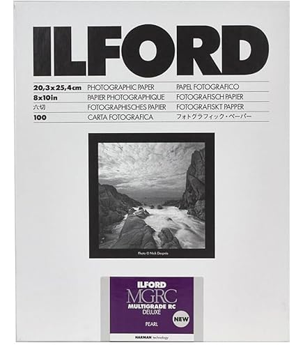 Amazon.co.jp: ILFORD 白黒印画紙 MGRC Deluxe Glossy 8x10 50枚