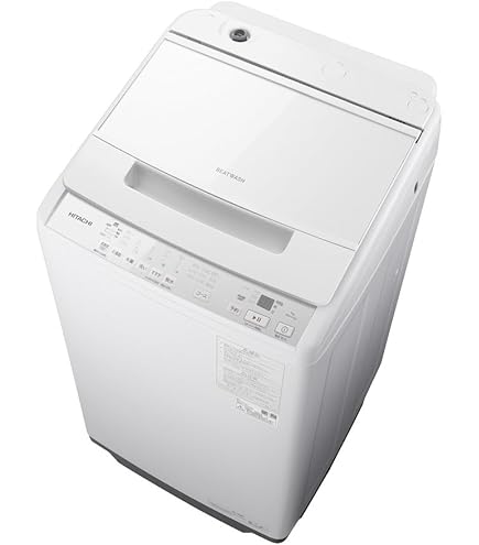 Amazon | 日立 全自動洗濯機 7kg 家庭用 BW-V70J W ビートウォッシュ