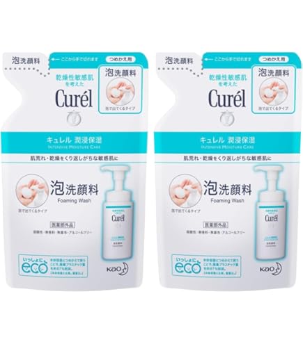 Amazon | キュレル 泡洗顔料 150ml & 泡洗顔料 つめかえ用 130ml