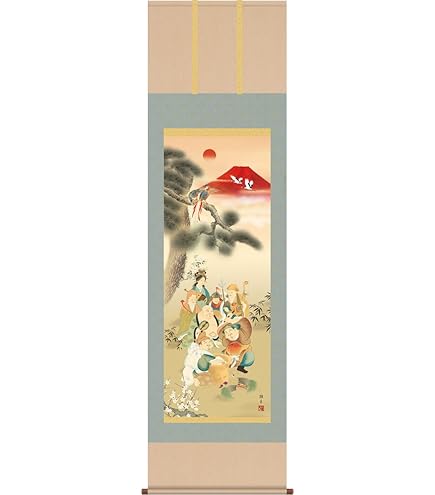 掛軸4本セット】梅・蘭・竹・菊／中国画 掛け軸／客間・和室インテリア