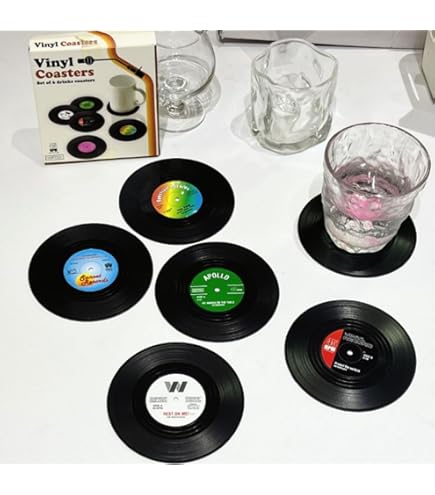 Amazon｜RECORD COASTER レコード コースター 6枚1セット レーズン