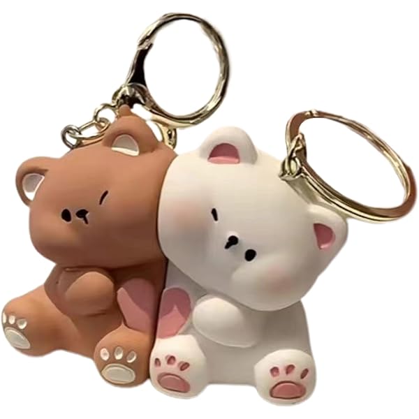 Amazon.co.jp: マグネット式クマキーホルダーセット | かわいいクマの