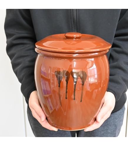 Amazon｜久松 漬物容器 蓋付半胴瓶 5号 A22｜漬物器・漬物保存容器