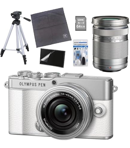 Amazon | ミラーレス一眼カメラ PEN E-P7 14-42mm EZ ダブルズーム