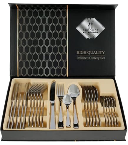 Amazon | 24本セット 6人用 カトラリーセット ステンレス製 スプーン