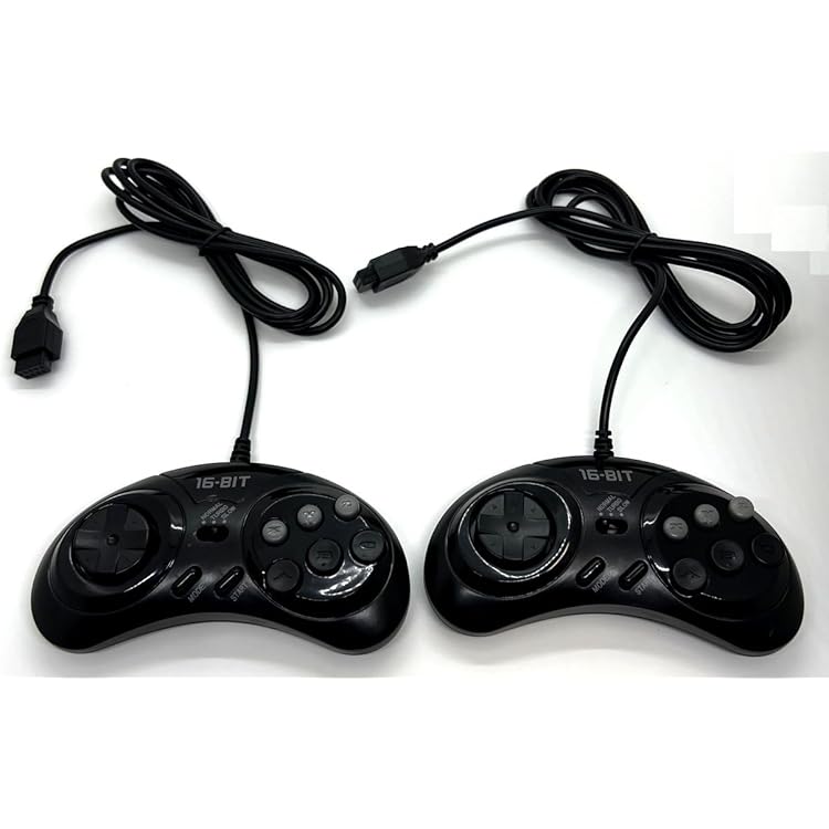 Amazon.co.jp: MD (メガドライブ) 6ボタン コントローラー 有線パッド