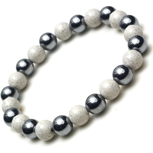 Amazon | [OVER-9] 北投石 ブレスレット 8mm 本物保証 台湾 原石