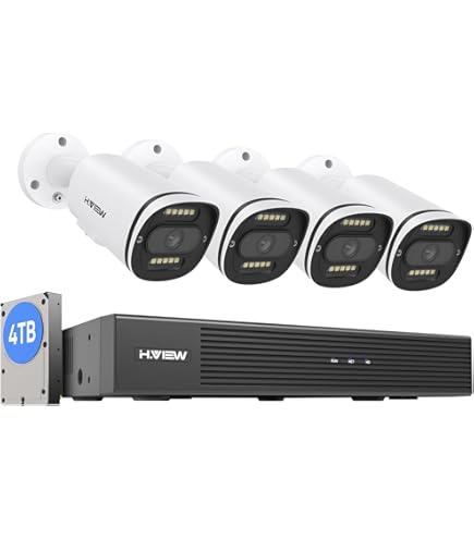 Amazon.co.jp: A-ZONE 防犯カメラセット 300万画素音声録画 暗視撮影