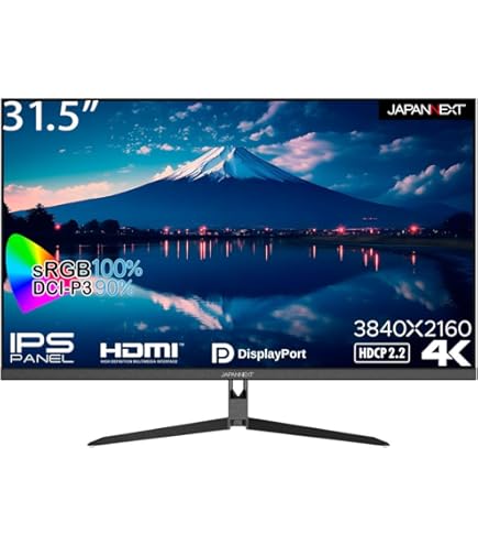 Amazon.co.jp: JAPANNEXT PCモニター JN-315V4KHDR-J ブラック ［31.5