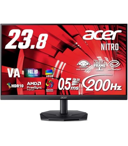 Amazon.co.jp: Acer VG240YSbmiipfx 23.8-Inch Gaming Monitor IPS