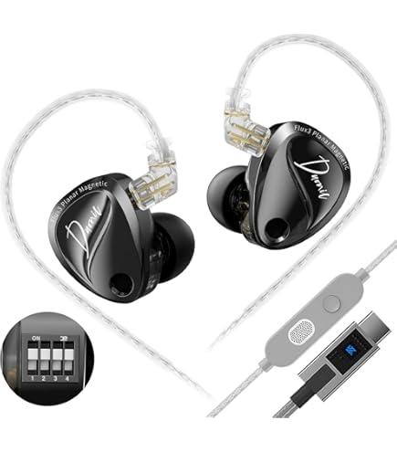 Amazon.co.jp: KZ Duonic イヤホン 有線 タイプc、トリプルマグネット