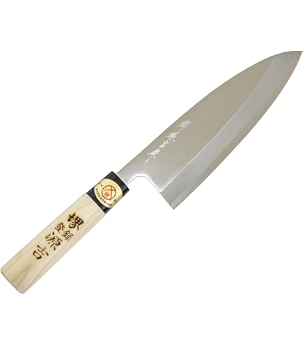 Amazon｜堺源吉 日本製 舟行 包丁 165mm 鋼 木柄 堺の包丁｜柳刃包丁