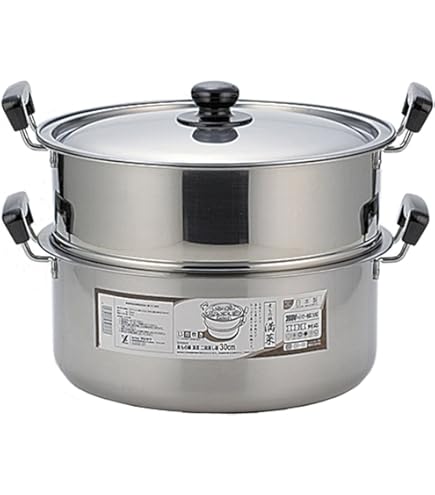 Amazon｜神子島製作所 PE 18-8 業務用 角蒸器 2段 33cm (蓋×1・中子×2