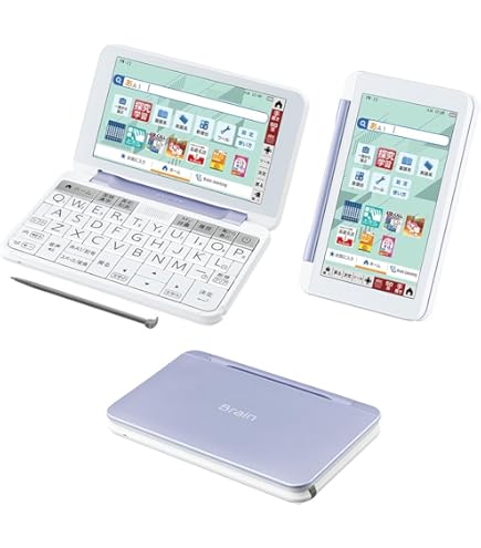 Amazon | SHARP カラー電子辞書Brain 中学生モデル ホワイト系 PW-SJ1