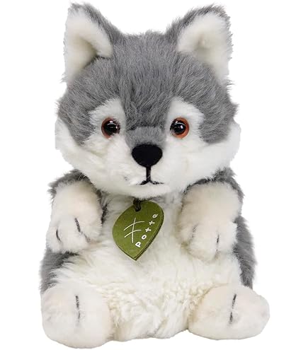 Amazon.co.jp: リアルなぬいぐるみ オオカミ 伏せ 76cm [並行輸入品