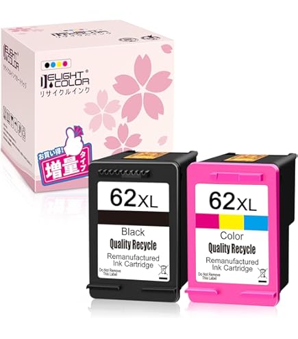 Amazon.co.jp: HP 62XL 純正 インクカートリッジ 黒 ブラック 増量