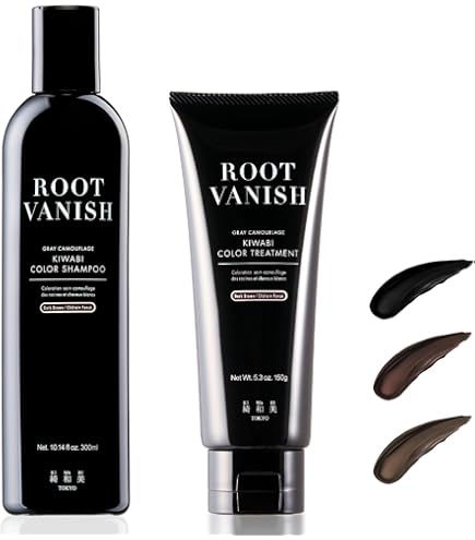 Amazon | 綺和美 KIWABI 白髪染めシャンプー ダークブラウン 2本セット