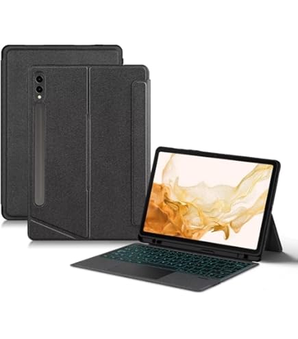 Amazon.co.jp: Galaxy Tab S8+ Book Cover Keyboard｜ブラック