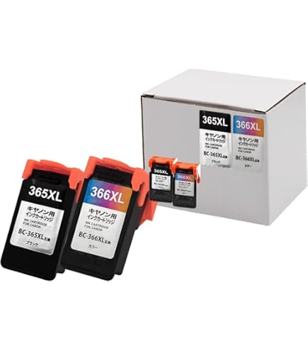 Amazon.co.jp: インク キヤノン BC-365XL/BC-366XL ブラック/カラ-対応