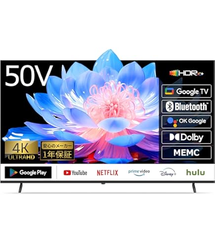 Amazon | ASTEX 55インチ 4K Google TV搭載 チューナーレススマート