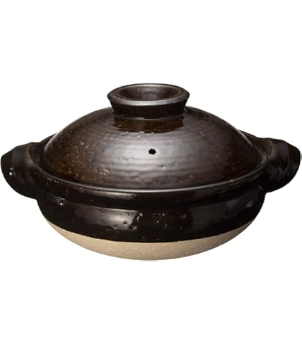 Amazon｜長谷園 IH対応 鉢 鍋 (2-4人用) 黒釉 CT-44｜土鍋 オンライン通販