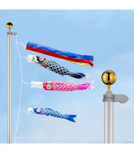 Amazon | [旗用 伸縮式 アルミポール 5m] 伸縮 旗 国旗 社旗 応援旗