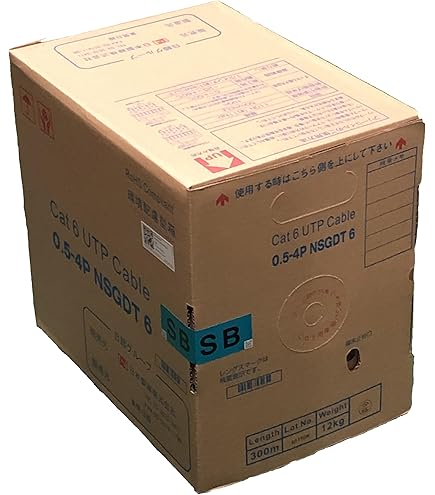 Amazon.co.jp: 冨士電線 Cat6 LANケーブル（300m巻） TPCC6 0.5mm x 4P