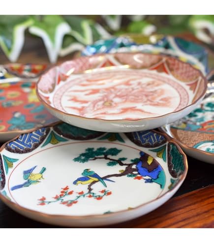 C1-6⁄源右衛門窯⁄染付牡丹絵5客組⁄共箱⁄蓮華⁄懐石道具