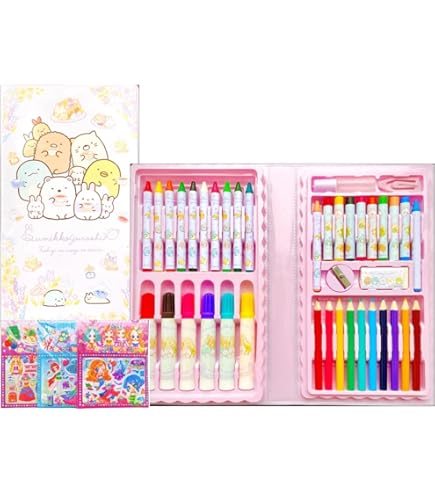 Amazon.co.jp: すみっコぐらし ブック型 文房具セット 42種類 お絵かき