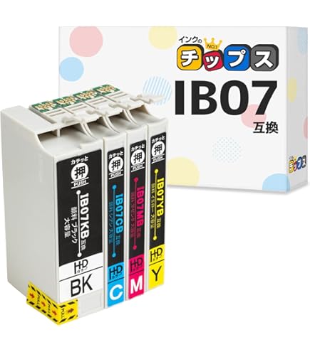 Amazon.co.jp: IB02 KB/CB/MB/YB 4色セット【全色顔料インク】【大容量