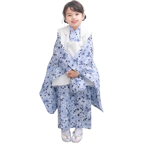 Amazon | 七五三 着物 3歳 被布セット 正絹 女の子 京都花ひめ 花車2