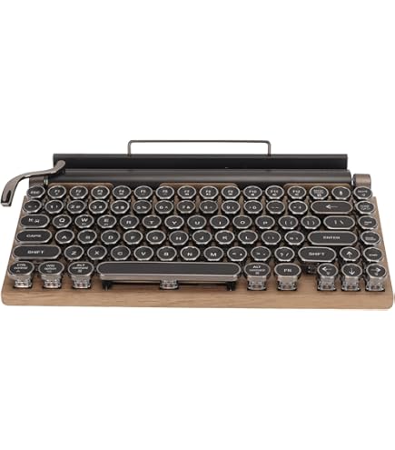 Amazon.co.jp: タイプライター型 レトロ メカニカルキーボード LED