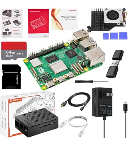 Amazon.co.jp: GeeekPi 8GB /4Bスターターキット、PWMファン付きケース