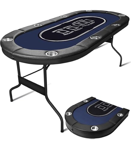 Amazon.co.jp: ポーカーテーブル 8人用 折り畳み式 幅182x奥行82x高さ