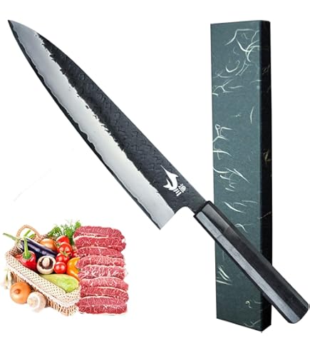 Amazon | ウルトラ鏡面ステン本焼V金10号鏡面 牛刀 245mm 黒檀八角柄