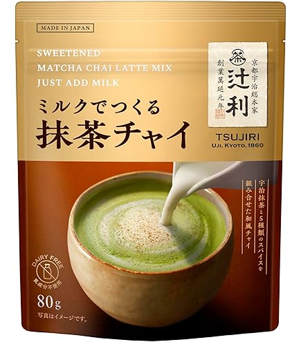 Amazon.co.jp: Tsujiri Uji Matcha Latte, Made with Milk, 2.8 oz (80