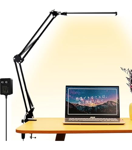 Amazon.co.jp: デスクライト LED クランプ式 、ハーフムーン ライト360