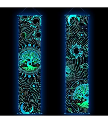 Amazon.co.jp: OSVINO ブラックライト 命の木 タペストリー 180X230CM